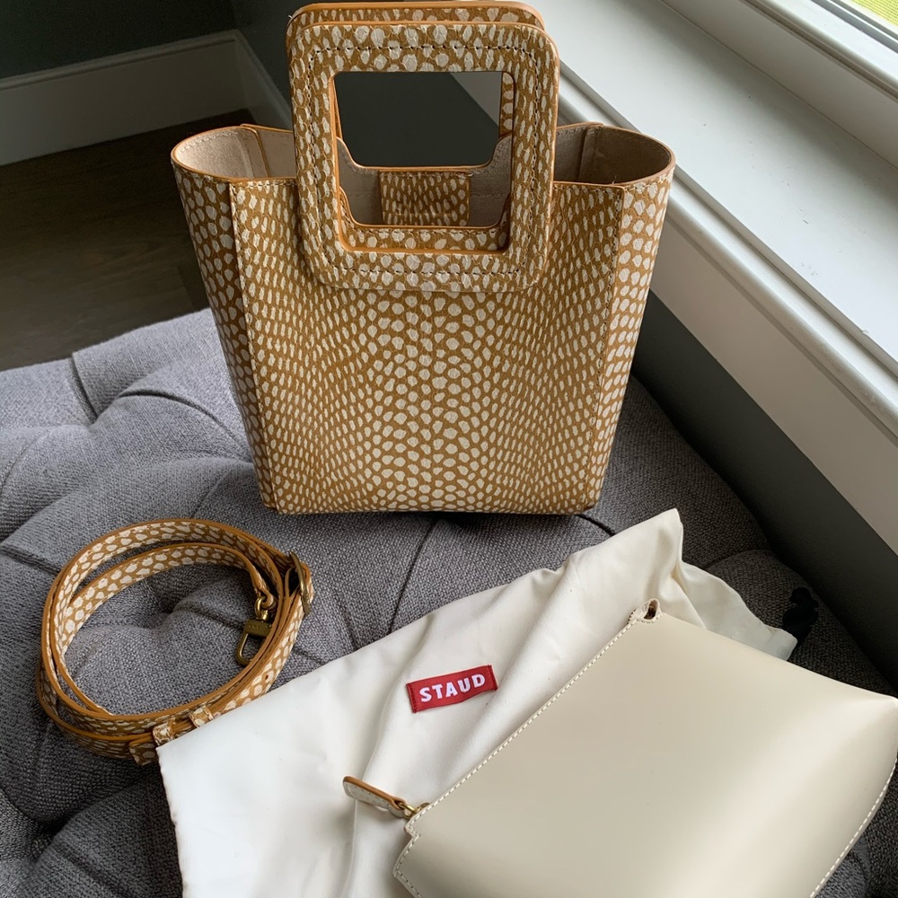 STAUD mini Shirley Bag In Faun